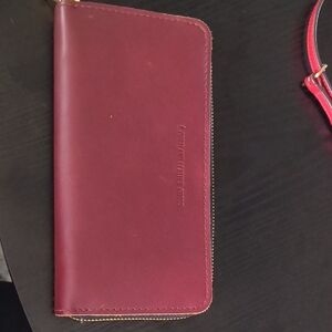 Portland Leather Goods Burgundy Leather Wallet Never Used